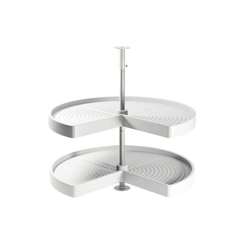 

juego bandejas giratorias mueble de cocina, 270º , módulo 900 mm, Plástico y aluminio, Blanco