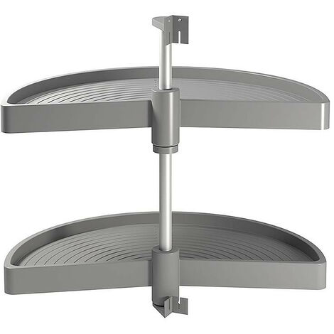 Emuca - Juego de 2 platos giratorios de plástico para módulos de cocina Gris