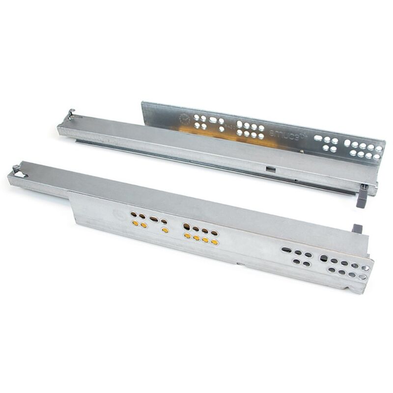 

guías ocultas silver para cajones de extracción total con push, 450, cincado, acero - Emuca