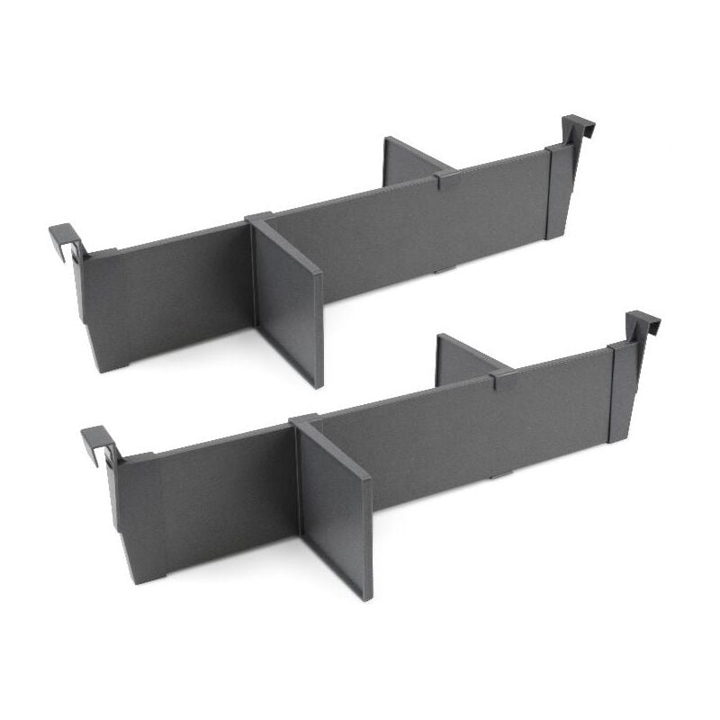 

Juego de separadores de cajones ajustables, 600mm, aluminio, gris antracita