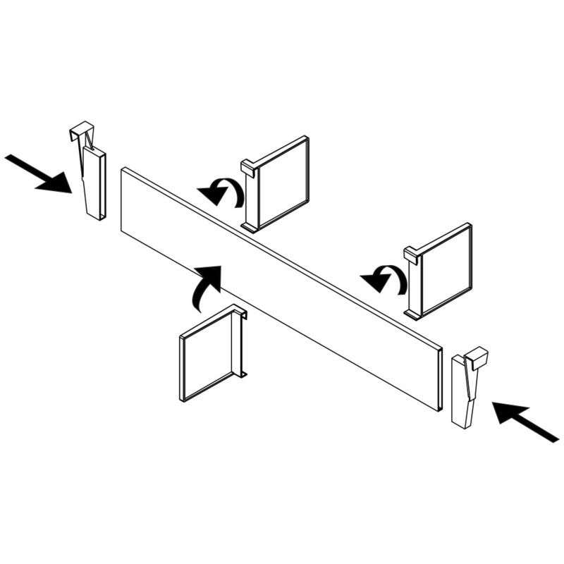 

juego de divisores para interior de cajones vertex-concept, 900, gris antracita, aluminio y plástico - Emuca