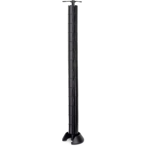 Emuca Kabeleinführungssäule Hexa, Kunststoff, Schwarz