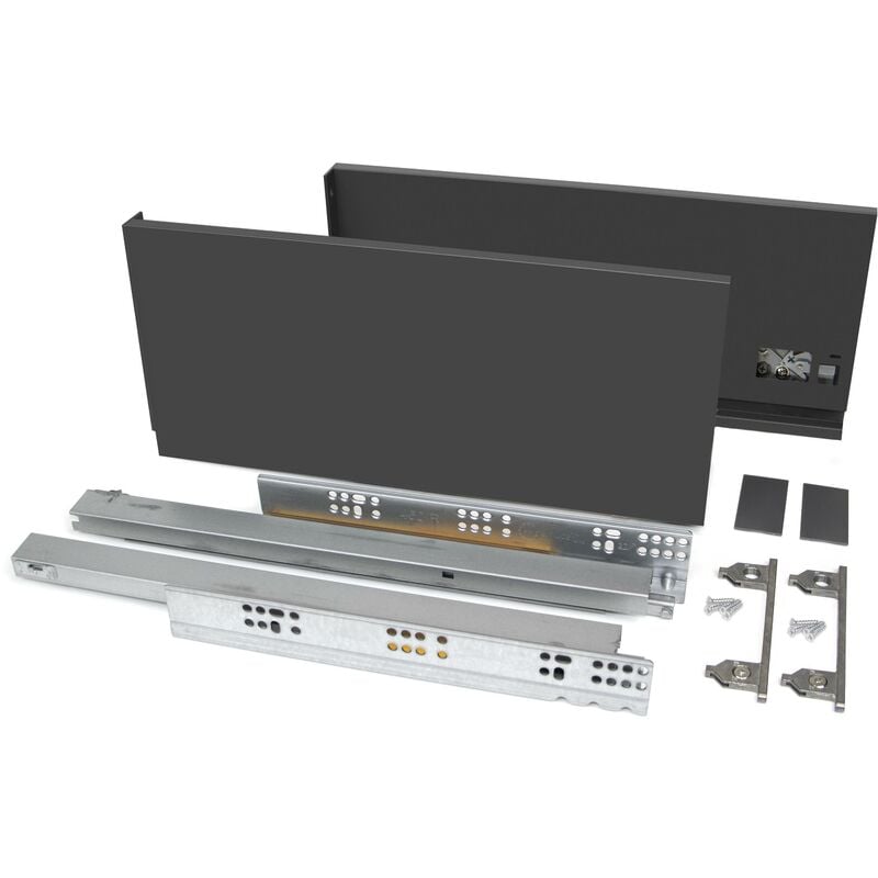 

EMUCA cajón exterior vertex 40 kg de altura 178 mm, 350, gris antracita, acero