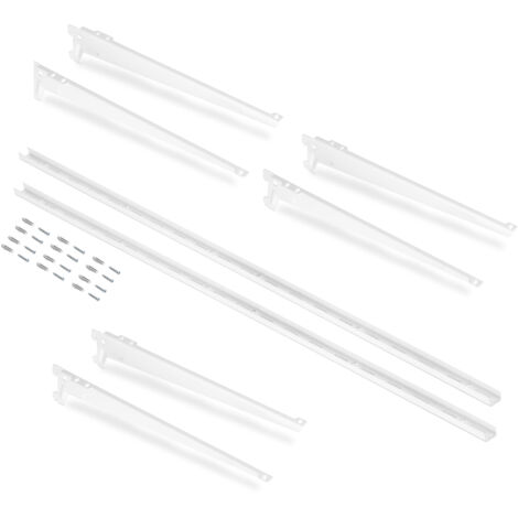 Emuca Kit de accesorios blancos para estantes de pared