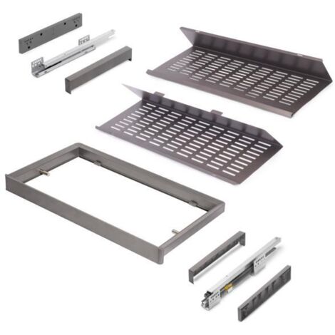 Emuca Kit de range-chaussures extractible titane moderne