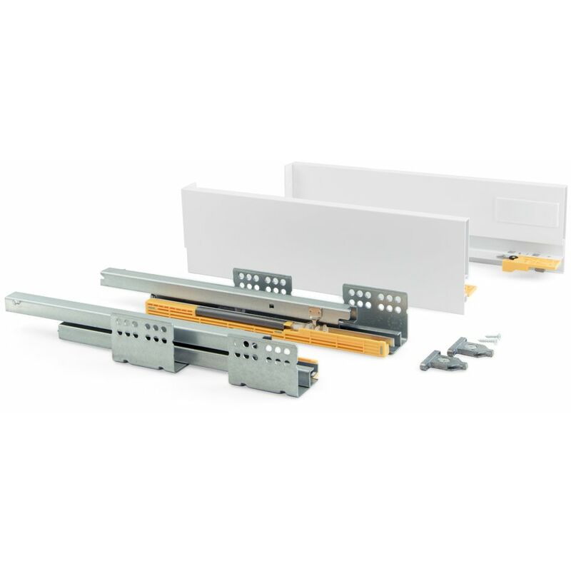 Kit de tiroir Concept hauteur 105 mm et profondeur 300 mm finition blanc - Emuca