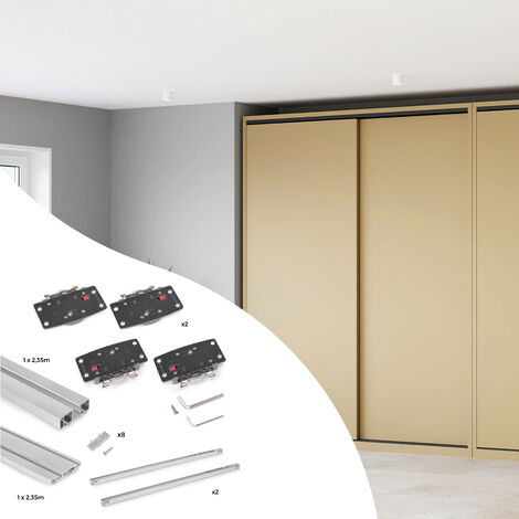 Emuca Kit di ferramenta per Flow2 Anodizzato opaco