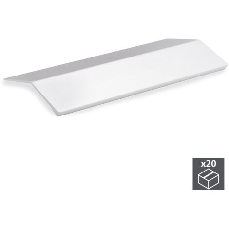 Emuca Lot de 20 poignées pour meubles adhésives Chiva, L62mm, Aluminium, Anodisé mat