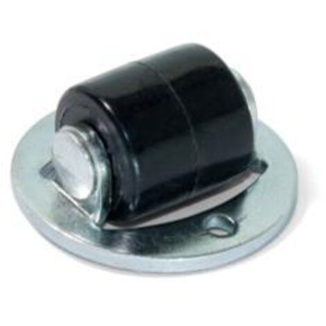 Emuca – Lot de 20 roulettes auxiliaires à galets 13mm – Acier zingué et plastique noir – Pour meubles légers et plateaux extractibles