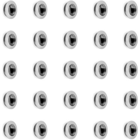 Emuca Lot de 25 boutons pour meubles Benetusser, diamètre 41mm, Zamak, Nickel satiné