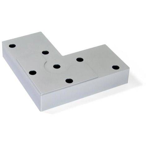 emuca lote de 20 pies para mueble alumix 8, altura 12mm, plástico, pintado aluminio