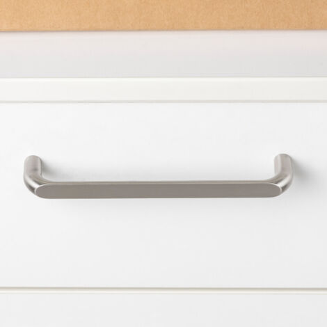 Emuca Lote de 20 tiradores para mueble Zagreb, L236mm, intereje 224mm, Zamak, Níquel satinado -