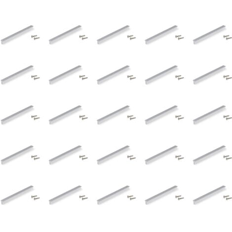 Emuca Lote de 10 tiradores para mueble Palermo, L150mm, intereje 128mm,  Aluminio, Anodizado mate