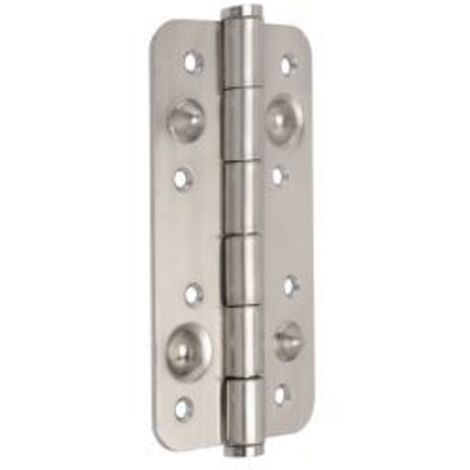 emuca lote de 5 bisagras de seguridad para puertas, 150x80mm, bisagras antipalanca con cantos redondos, sin remate, acero, níquel satinado
