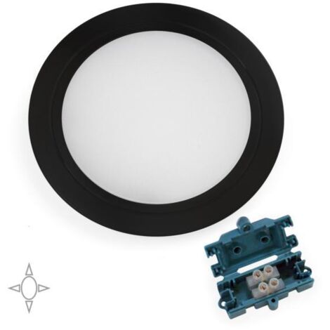 Emuca Luminaire LED Mizar pour encastrement dans des meubles sans besoin de convertisseur (AC 230V 50Hz), 84, Peint en noir - talla