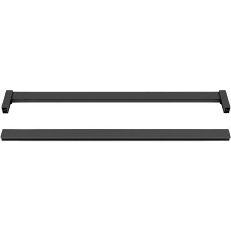 Emuca Luxe Kit Barra Armadio Nero 750 mm Alluminio