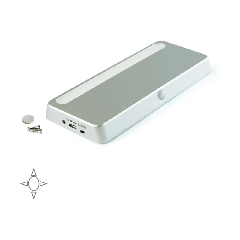 

EMUCA luminaria led recargable kraz con sensor de movimiento, 1 w, pintado aluminio, plástico