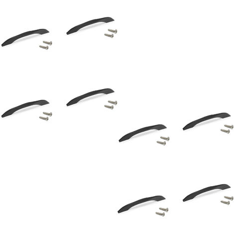 Emuca Maniglia per mobili Varna, L 181 mm, interasse 160 mm, Verniciato nero, Zamato