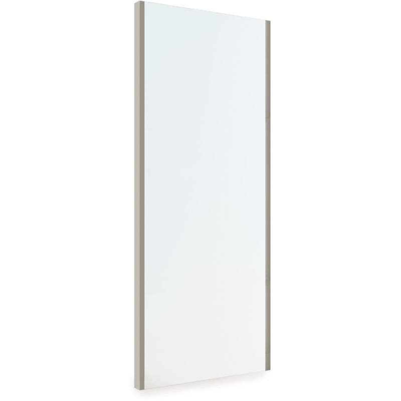Emuca - Miroir extractible pour l'intérieur de l'armoire- Peint gris pierre- Acier et Plastique et Verre