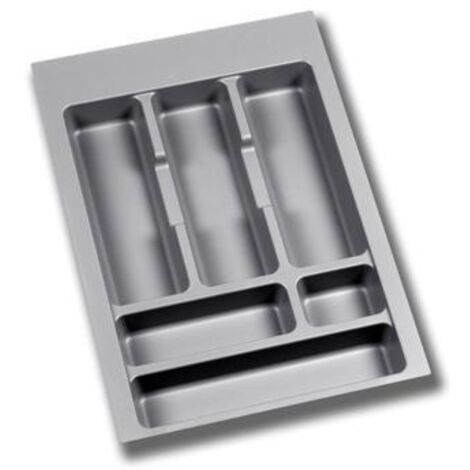 Emuca Optima Besteckhalter für Universalschublade, 400-mm-Modul, Kunststoff, Grau
