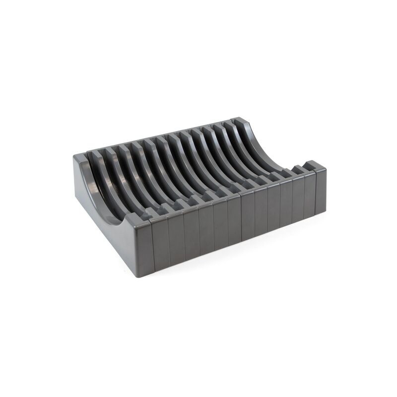 

Organizador de platos para muebles, capacidad para 13 platos, plástico, gris antracita. - Emuca