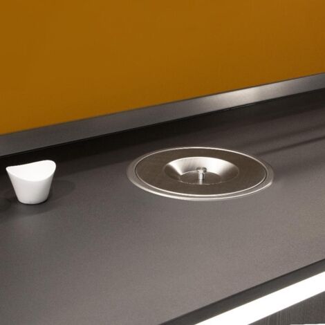 emuca Papelera empotrable inox 7L Recycle