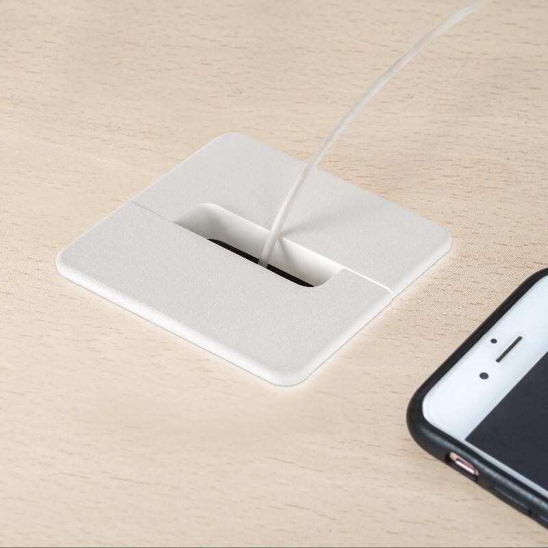 

Pasacables Plastwin para mesa, Plástico blanco, Plástico