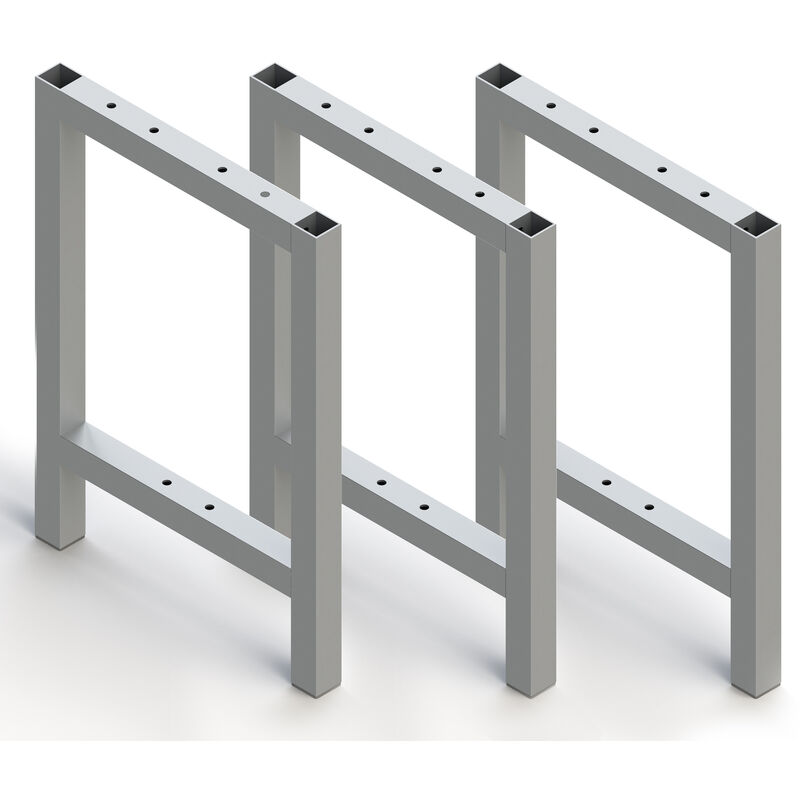 

Patas laterales para banco de vestuario, aluminio, anodizado mate, 3 ud. - Anodizado mate - Emuca
