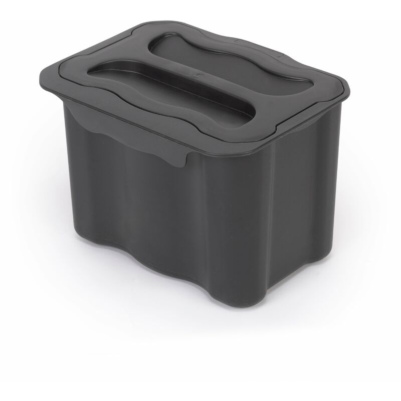Image of Recycle contenitore per la raccolta differenziata e per l'appendiabiti Recycle, 1 contenitore da 5 lt, con coperchio, Grigio antracite, Tecnoplastica