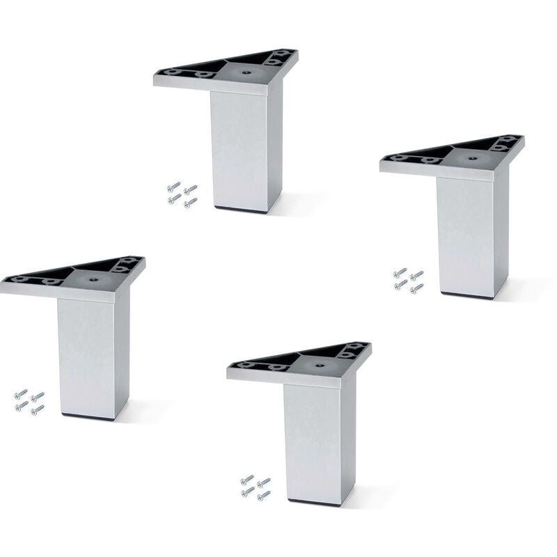 Lotto di 4 piedini per mobili Alumix 1, altezza