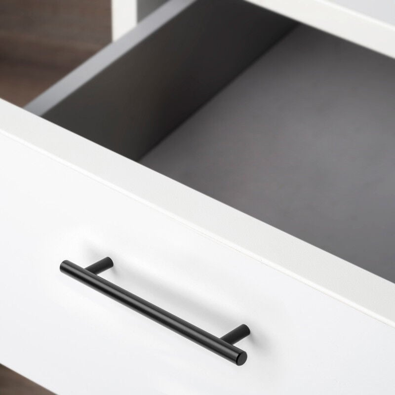 9163714 Lot de 10 poignées pour meubles Orlando, L252mm, entraxe 192mm, Acier, Peint en noir - Emuca