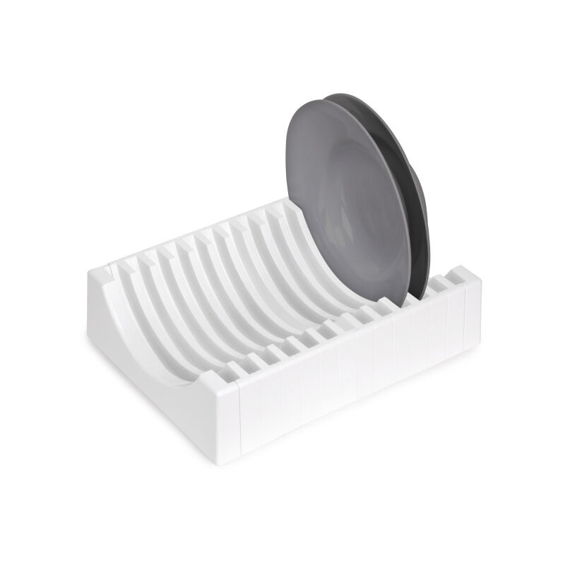 Emuca 8938515 Kit de rangement pour assiettes, 13 assiettes maximum, plastique, blanc