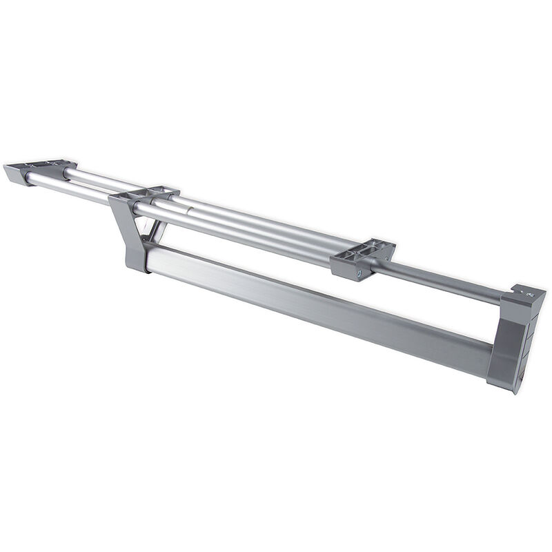 Emuca - Porte-vêtements extractible pour armoire, Anodisé mat, Aluminium.