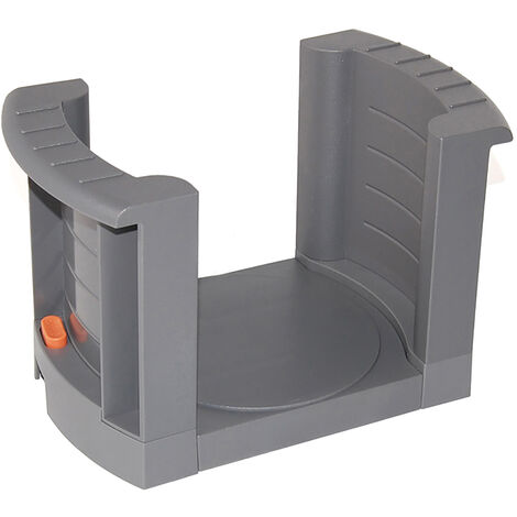 Emuca – Range-assiettes réglable 187-308mm en plastique gris – Pour tiroir ou plan de travail – Poignées pour transport facile