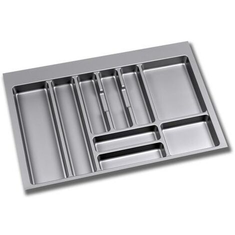 Emuca Range-couverts pour tiroirs de cuisine, module 800 mm, Plastique, Gris - talla