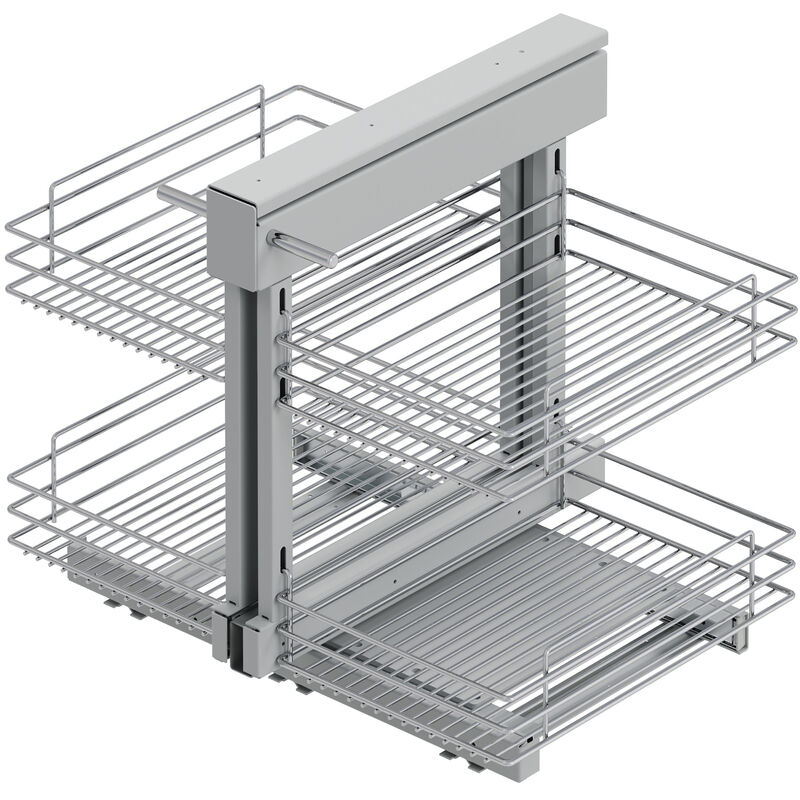 

Rinconero articulado Suprastar para mueble de cocina, Izquierda, Cromado, Acero - Cromado - Emuca