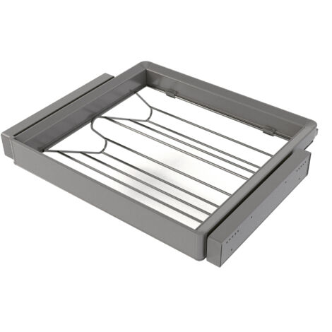 Emuca Satz aus Schuhschublade und ahmen für Schrank Quartz, mit Soft-Close- und Vollauszugsschienen, Modul 60 cm, Titan-Oberfläche