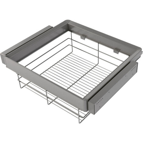 Emuca Satz Schublade und ahmen für Schrank Quartz, mit Softclose-Vollauszug, Modul 60cm, Titanium