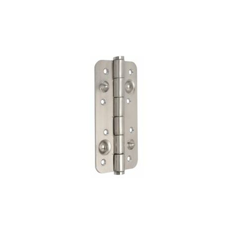 Emuca Satz von 5 Sicherheitstürbänder, 150x80mm, hebelgesicherte Scharniere mit abgerundeten Kanten, ohne Zierleiste, Stahl, Nickel satiniert
