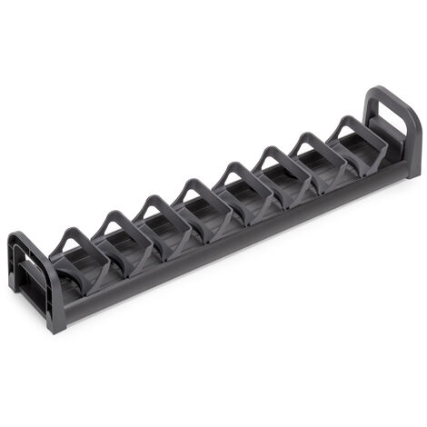 Emuca Schüßelhalter Orderbox für Schublade, 90x470mm, Aluminium und Kunststoff, Anthrazitgrau