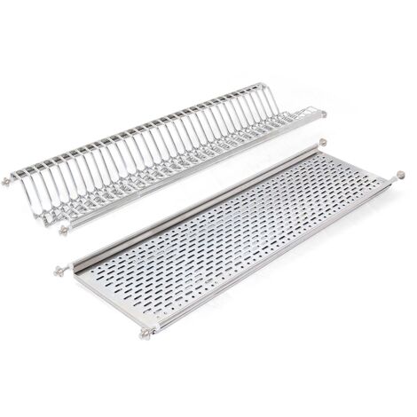 Emuca Scolapiatti a colonna, modulo 900 mm, Acciaio inossidabile
