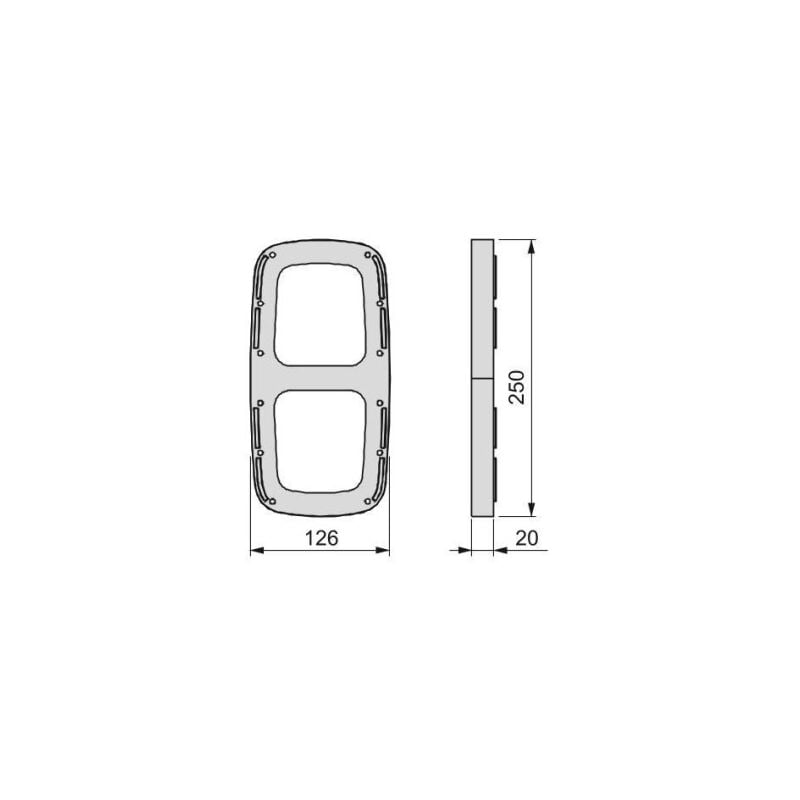 

suplemento lateral para colgador abatible para armario sling, plástico blanco, plástico - Emuca