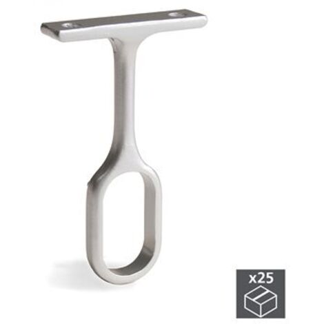 Emuca Support central pour tringle de placard, Zamak, Gris métallisé