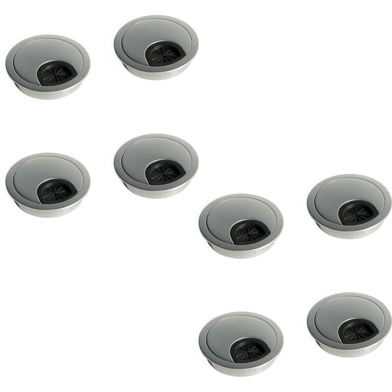 

Tapa pasacables circular, D. 60 mm, para encastrar, Zamak, Cromado mate, 8 ud. - Cromado mate - Emuca