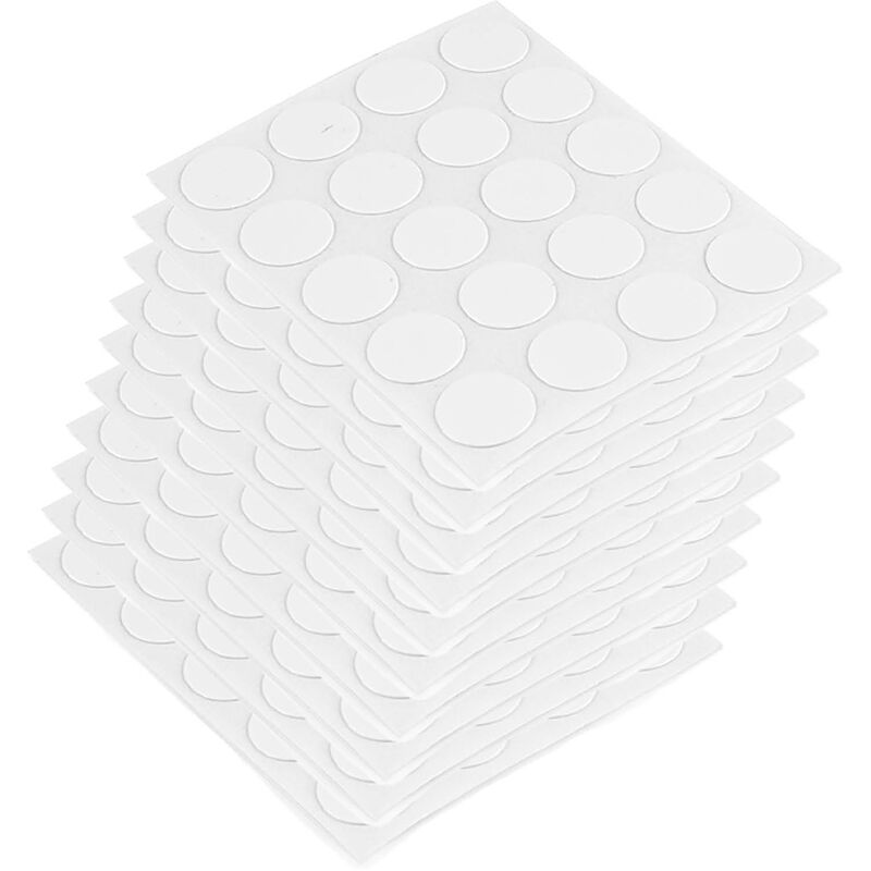 Image of Lotto di 1.000 tappi a vite, adesivi, diametro 13 mm, Tecnoplastica, Bianca - Bianca - Emuca