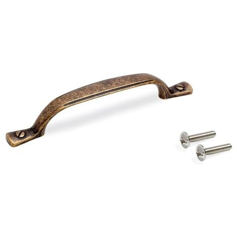emuca tirador para mueble nairobi, l139mm, intereje 96mm, zamak, bronce