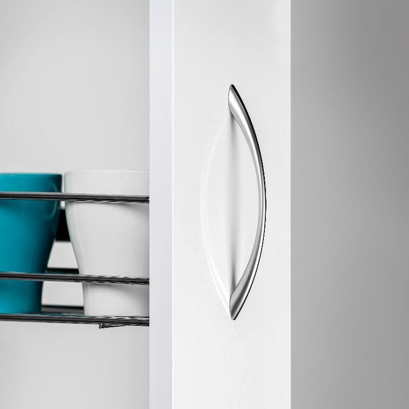 

Tiradores para mueble, D. 10 mm, intereje 192 mm, Acero, Niquel satinado, 20 ud.