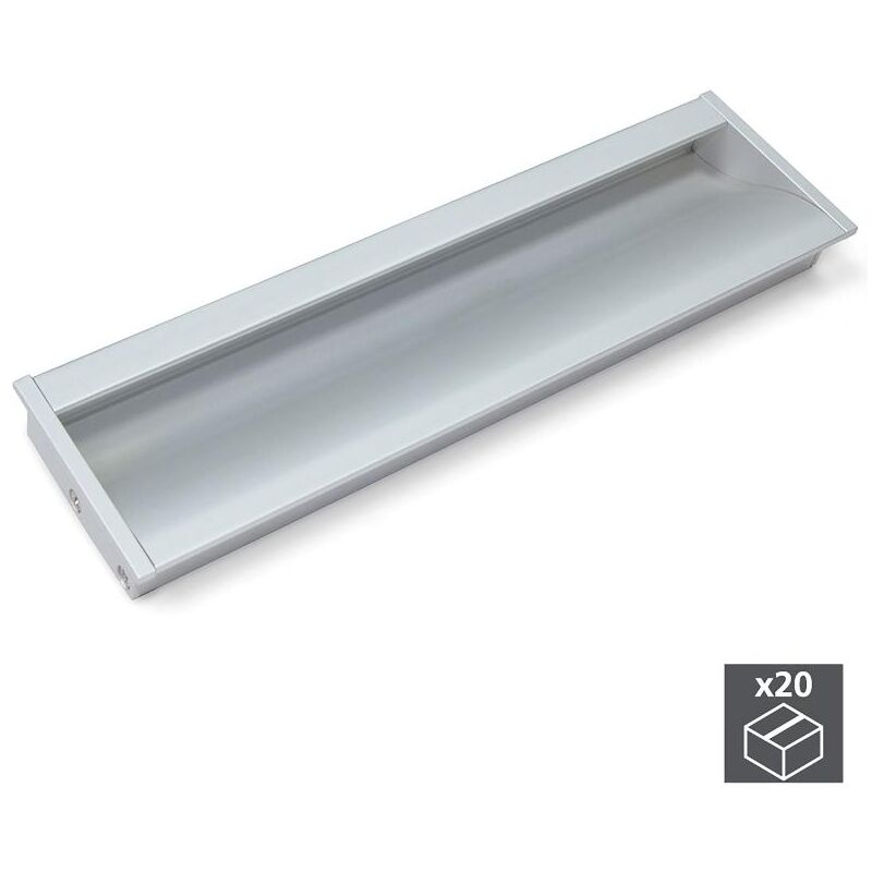

Tiradores para mueble, intereje 160 mm, Aluminio, Anodizado mate, 20 ud.