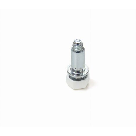Emuca – Vérin extérieur M6 pour meuble – Acier et plastique – Réglage intérieur/extérieur – 100 unités – Entraxe de fixation 6 pans