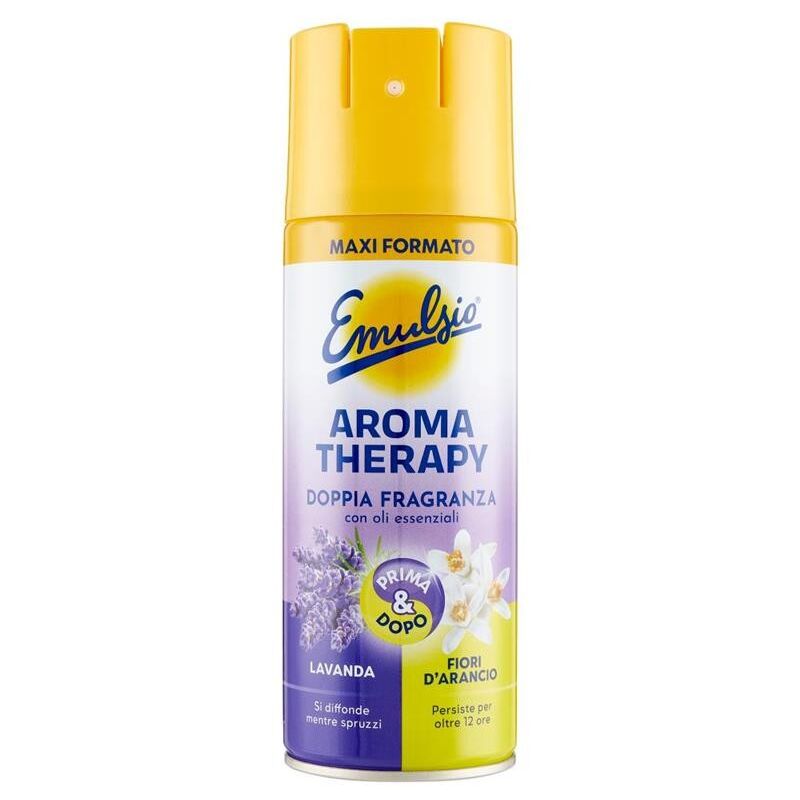 Emulsio Spray Aromatherapy Doppia Fragranza Lavanda Fiori D'Arancio Da 350 Ml